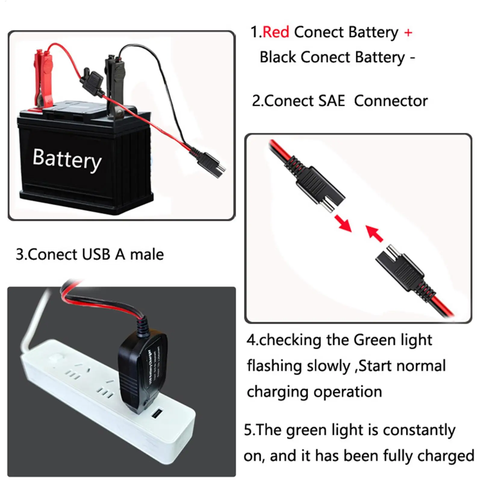 Motorcycle Charger For Battery 12v Portable Smart USB Charging Battery Maintainer For Outdoor Car Marine Boat Automotive Trailer
Motorcycle Charger For Battery 12v Portable Smart USB Charging Battery Maintainer For Outdoor Car Marine Boat Automotive Trailer