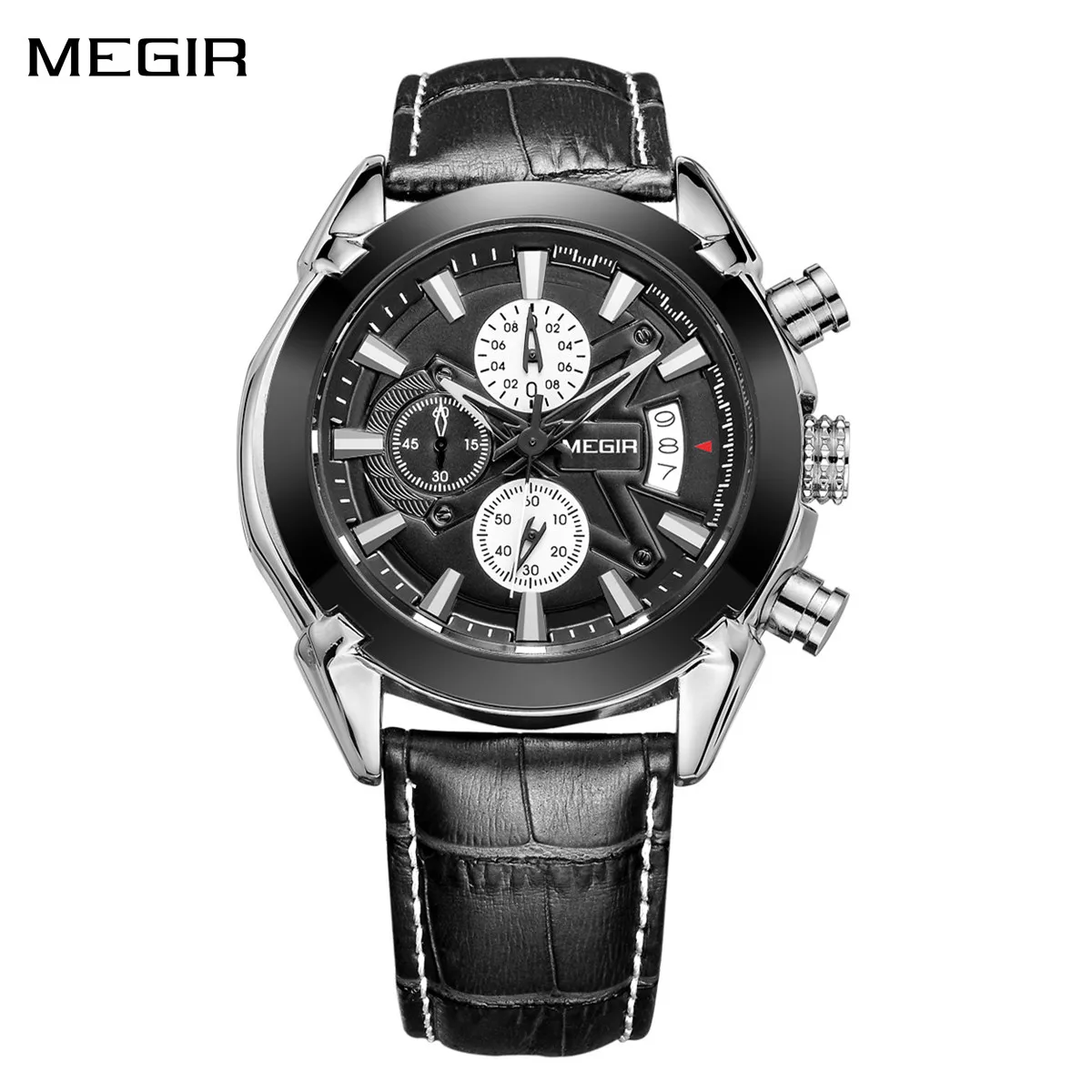 MEGIR Brand Fashion Sport Watch for Men 47mm Big Dial Clock Waterproof Quartz Military Wristwatch Leather Strap Chronograph 2020
MEGIR Brand Fashion Sport Watch for Men 47mm Big Dial Clock Waterproof Quartz Military Wristwatch Leather Strap Chronograph 2020