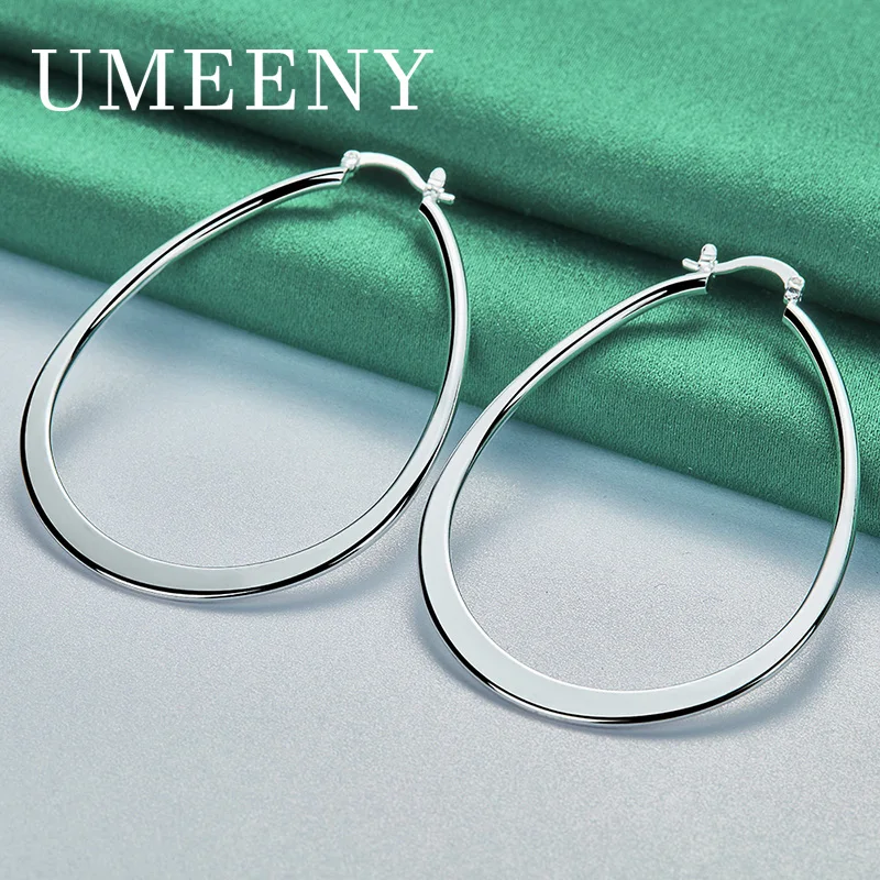 Fashion 925 Sterling Silver 65MM U Shape Hoop Earrings Women Jewelry Charm Wedding Accessories
Fashion 925 Sterling Silver 65MM U Shape Hoop Earrings Women Jewelry Charm Wedding Accessories