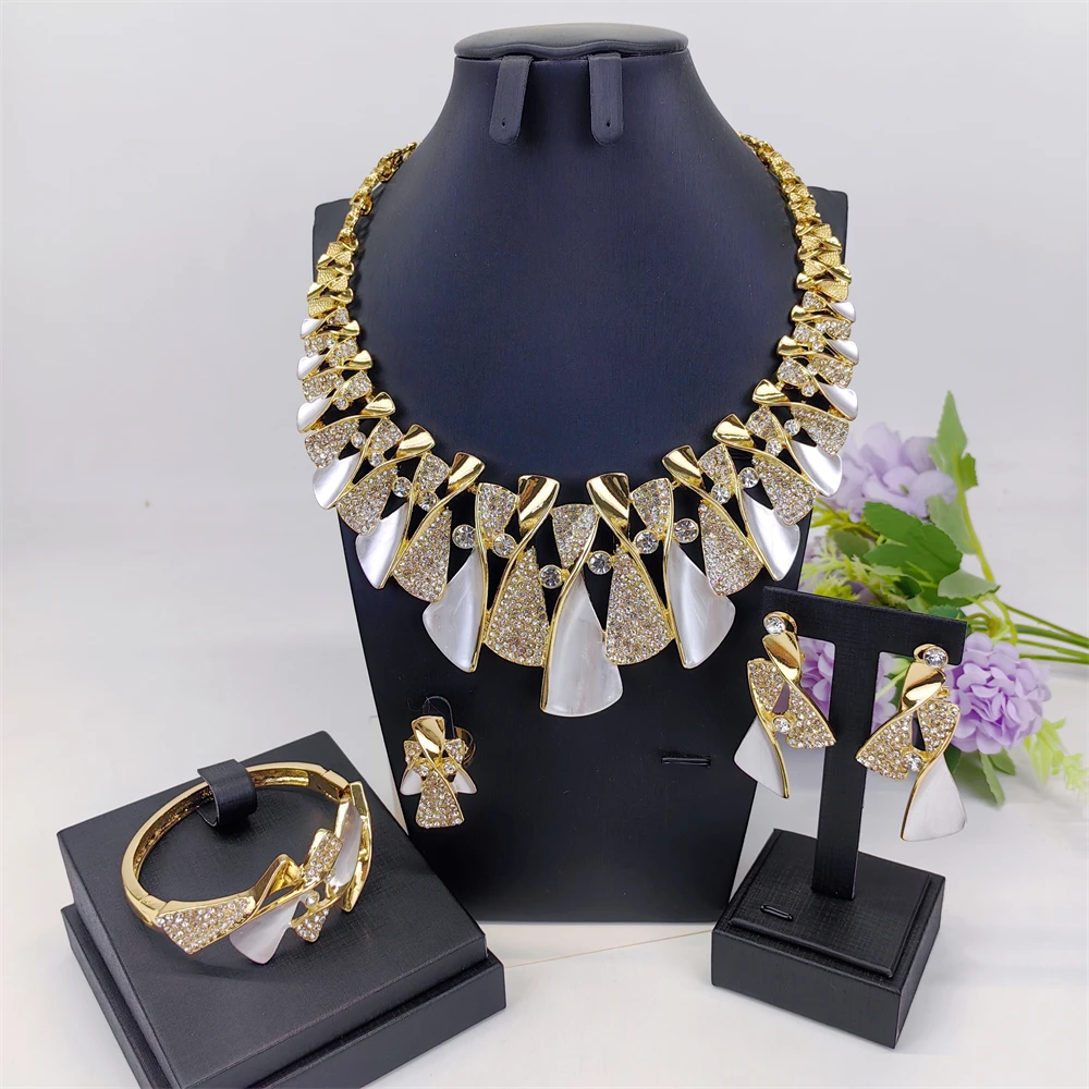 Italian Style Big Bold Necklace Luxury Quality African Bride Jewelry Set For Women Party Gifts
Italian Style Big Bold Necklace Luxury Quality African Bride Jewelry Set For Women Party Gifts