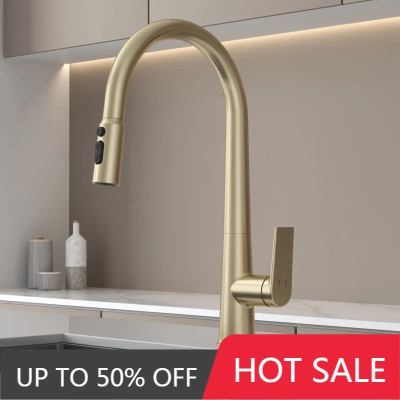 Grey Pull Out Kitchen Faucets Brass Black Sink Faucet Brass Brushed Gold Sink Tap Rotating Spout Mixers Tap Hot Cold Water Crane
Grey Pull Out Kitchen Faucets Brass Black Sink Faucet Brass Brushed Gold Sink Tap Rotating Spout Mixers Tap Hot Cold Water Crane
