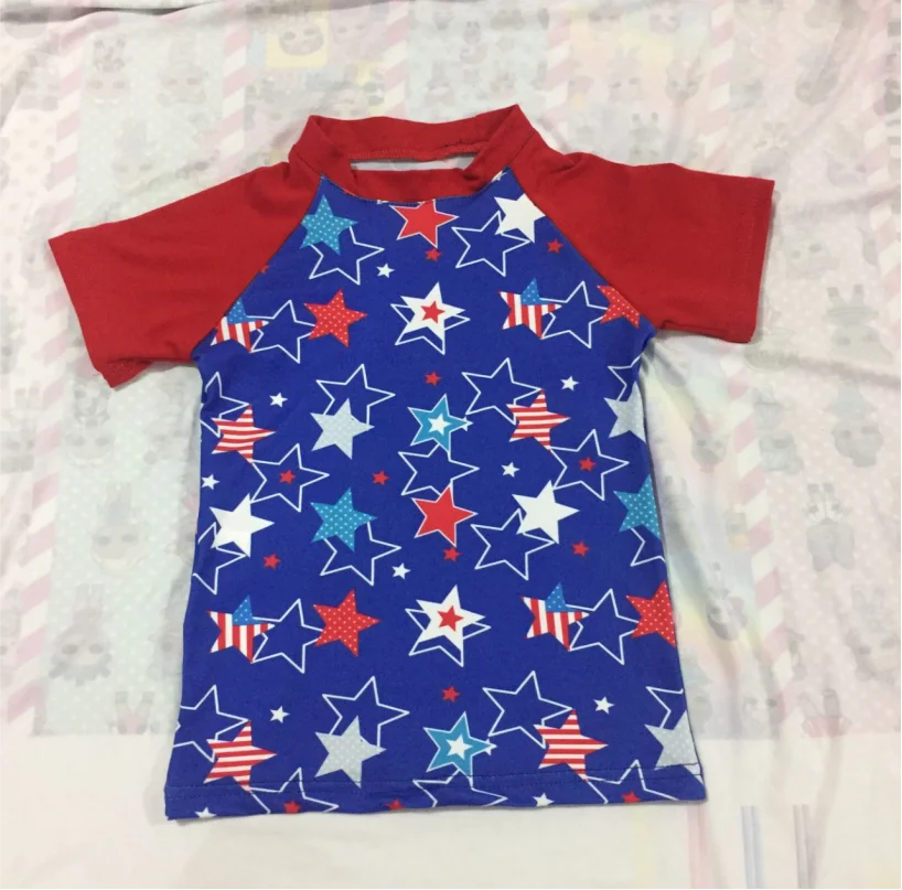Hot Selling Children Short Sleeve T-Shirts Kids July 4th Raglans Baby Boy Independence Day Stars Top Shirts
Hot Selling Children Short Sleeve T-Shirts Kids July 4th Raglans Baby Boy Independence Day Stars Top Shirts