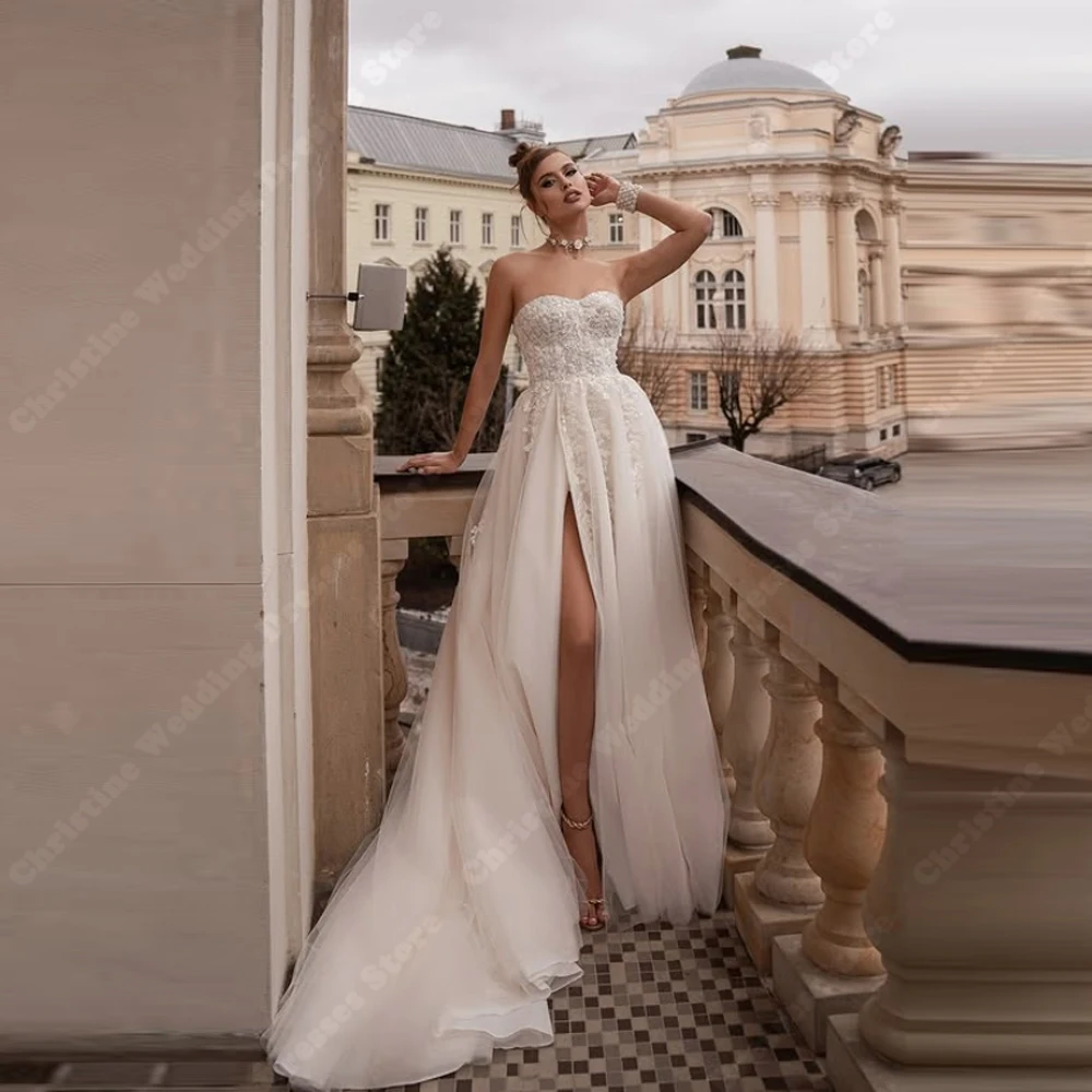 Sweetheart Collar Women Wedding Dresses Elegant Lace Print Mermaid Prom Gowns Mopping Length Party Vestidos De Novias Customized
Sweetheart Collar Women Wedding Dresses Elegant Lace Print Mermaid Prom Gowns Mopping Length Party Vestidos De Novias Customized