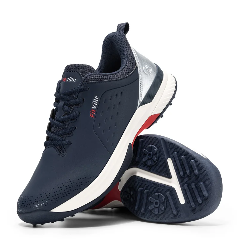 FitVille Wide Toe Box Men'S Golf Shoes Waterproof, Professional No-Slip Spiked Sport Shoe With Arch Support For Wide Feet
FitVille Wide Toe Box Men'S Golf Shoes Waterproof, Professional No-Slip Spiked Sport Shoe With Arch Support For Wide Feet