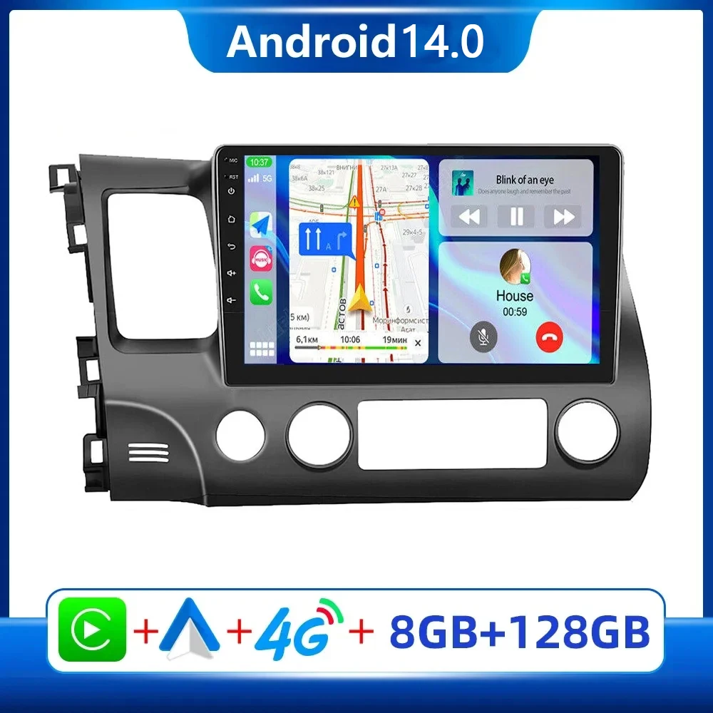 Автомагнитола на Android 14, мультимедийный видеоплеер, навигация GPS для Honda Civic 8 2005-2006, 4G + WiFi DSP 2din, головное устройство Carplay
Автомагнитола на Android 14, мультимедийный видеоплеер, навигация GPS для Honda Civic 8 2005-2006, 4G + WiFi DSP 2din, головное устройство Carplay