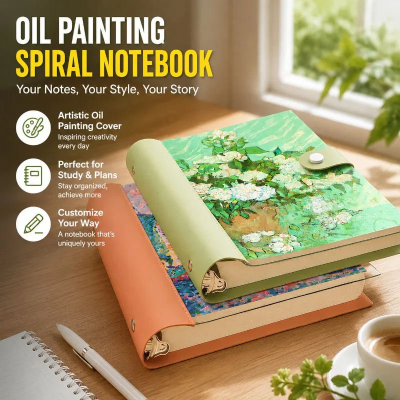 Oil Painting Loose-leaf Notebook Transparent Soft Cover Stylish Stationery Student Journal Planner Portable Record Book
Oil Painting Loose-leaf Notebook Transparent Soft Cover Stylish Stationery Student Journal Planner Portable Record Book
