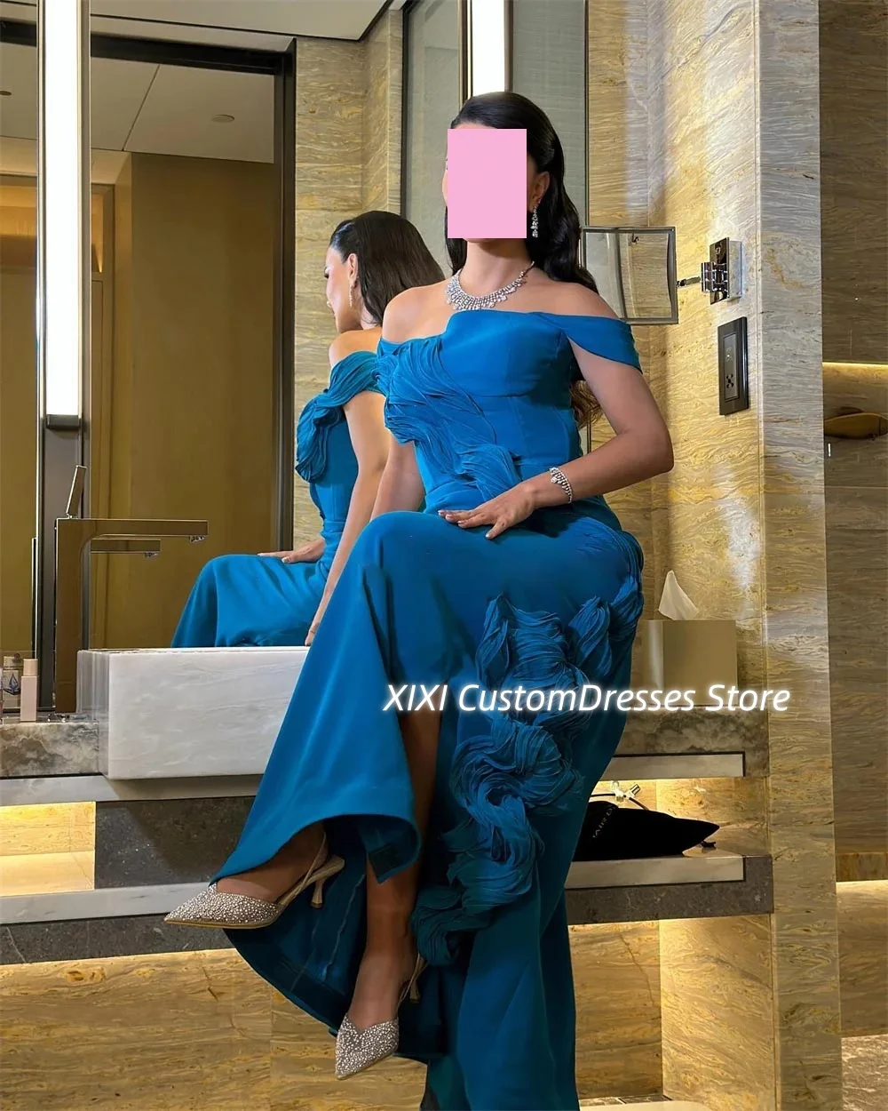 Customized فساتين سهرة Off-The-Shoulder Neckline Zipper Up Luxury Evening Dresses 2025 Ruffle Floor-Length Elegant And Pretty
Customized فساتين سهرة Off-The-Shoulder Neckline Zipper Up Luxury Evening Dresses 2025 Ruffle Floor-Length Elegant And Pretty