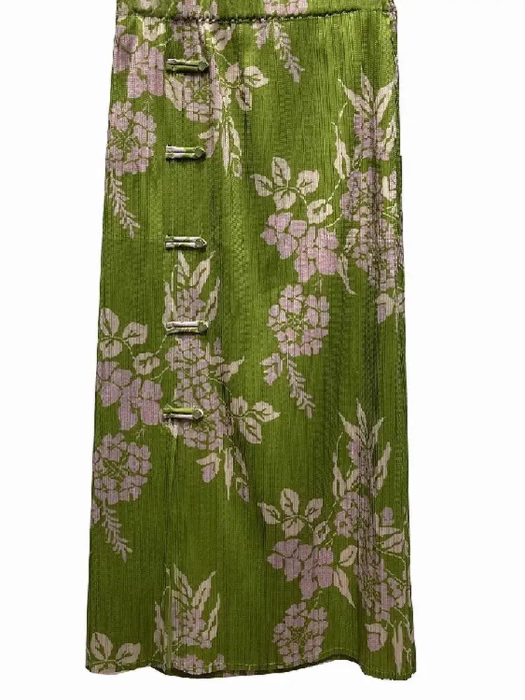 New Chinese Style Pleated Half Skirt Fashionable Summer Print Commute Long Dress Elegant High Waist Polyester A-Line Skirt
New Chinese Style Pleated Half Skirt Fashionable Summer Print Commute Long Dress Elegant High Waist Polyester A-Line Skirt
