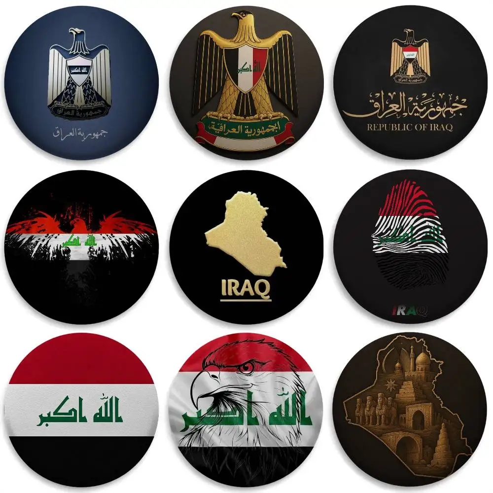 Iraq Flag Map Logo Badges Round Exquisite Badge Brooches Creative Pins For Clothes Hat Backpack Gift Accessories 
Iraq Flag Map Logo Badges Round Exquisite Badge Brooches Creative Pins For Clothes Hat Backpack Gift Accessories