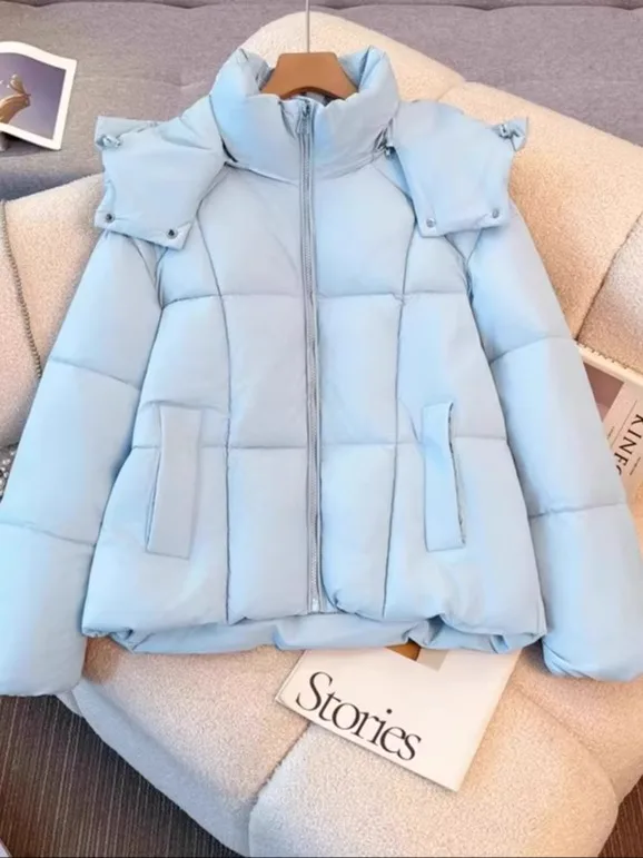 Light Blue down Cotton Jacket Hooded Shoulder-Length Women's Spring New plus Size Thin Lightweight Korean Style Loose Fit
Light Blue down Cotton Jacket Hooded Shoulder-Length Women's Spring New plus Size Thin Lightweight Korean Style Loose Fit
