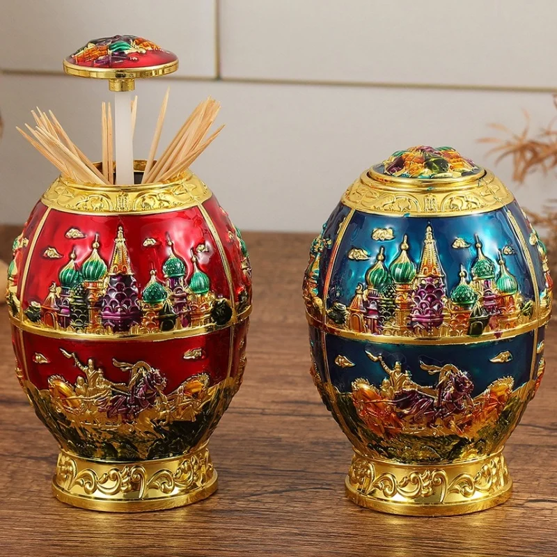 Automatic Push-Type Toothpick Box Engraving Castle Alloy Multicolor Toothpick Organizer Holder Desktop Decoration Unique Gift
Automatic Push-Type Toothpick Box Engraving Castle Alloy Multicolor Toothpick Organizer Holder Desktop Decoration Unique Gift