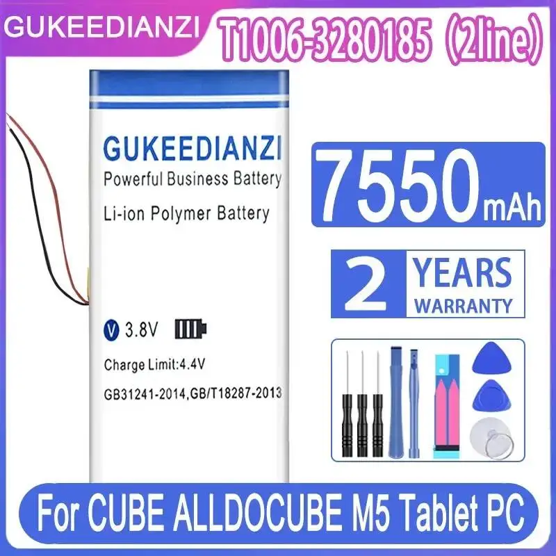 Аккумулятор для планшета Cube Alldocube M5, 7550 мАч, T1006-3280185, 2 провода, длительное время работы
Аккумулятор для планшета Cube Alldocube M5, 7550 мАч, T1006-3280185, 2 провода, длительное время работы