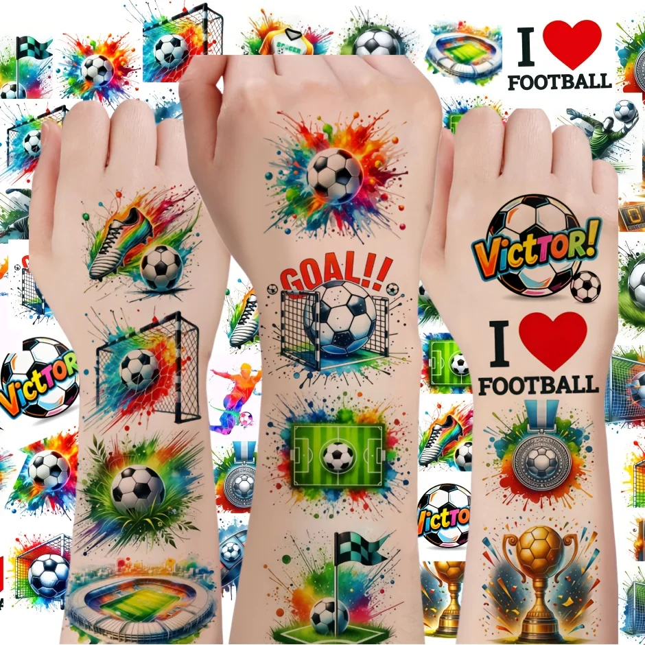40pcs Soccer Party Temporary Tattoos Realistic Designs Moves Fields Jerseys Cleats For Sports Events Costumes
40pcs Soccer Party Temporary Tattoos Realistic Designs Moves Fields Jerseys Cleats For Sports Events Costumes