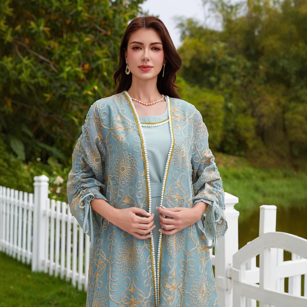 Nc45 Muslim Dress Women's Clothing Abaya Two Piece Set Saudi Dubai Jalabiya Robe Abaya Ramadan Dubai Luxury Islam Elegant
Nc45 Muslim Dress Women's Clothing Abaya Two Piece Set Saudi Dubai Jalabiya Robe Abaya Ramadan Dubai Luxury Islam Elegant