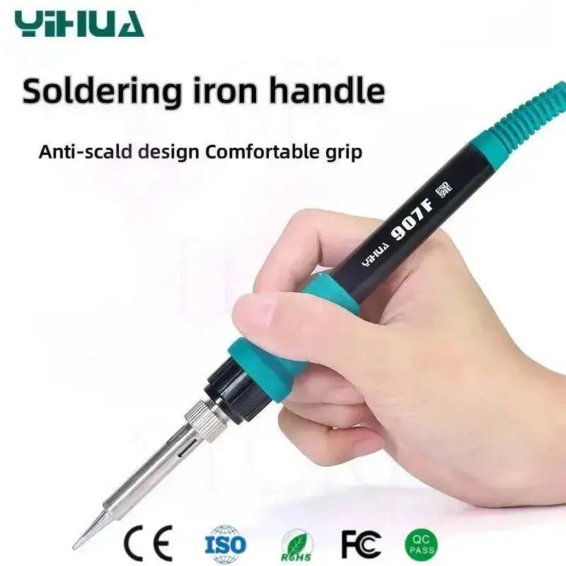 Yihua Soldering Station Electric Iron Handle Cermet Heating Core Anti-Scalding Silicone Handle 907A 907C 907G 907F 907I
Yihua Soldering Station Electric Iron Handle Cermet Heating Core Anti-Scalding Silicone Handle 907A 907C 907G 907F 907I