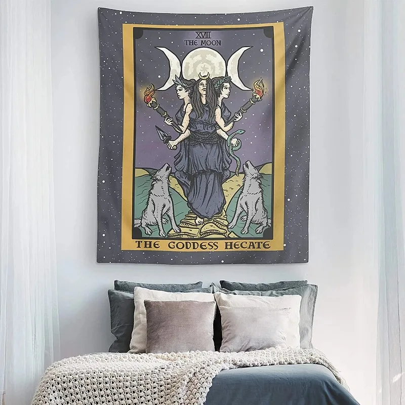 The Goddess Hecate In The Moon Tarot Card Tapestry Blanket Home Art Decoration Wall Hanging Bedroom Background Cloth Room Decor
The Goddess Hecate In The Moon Tarot Card Tapestry Blanket Home Art Decoration Wall Hanging Bedroom Background Cloth Room Decor