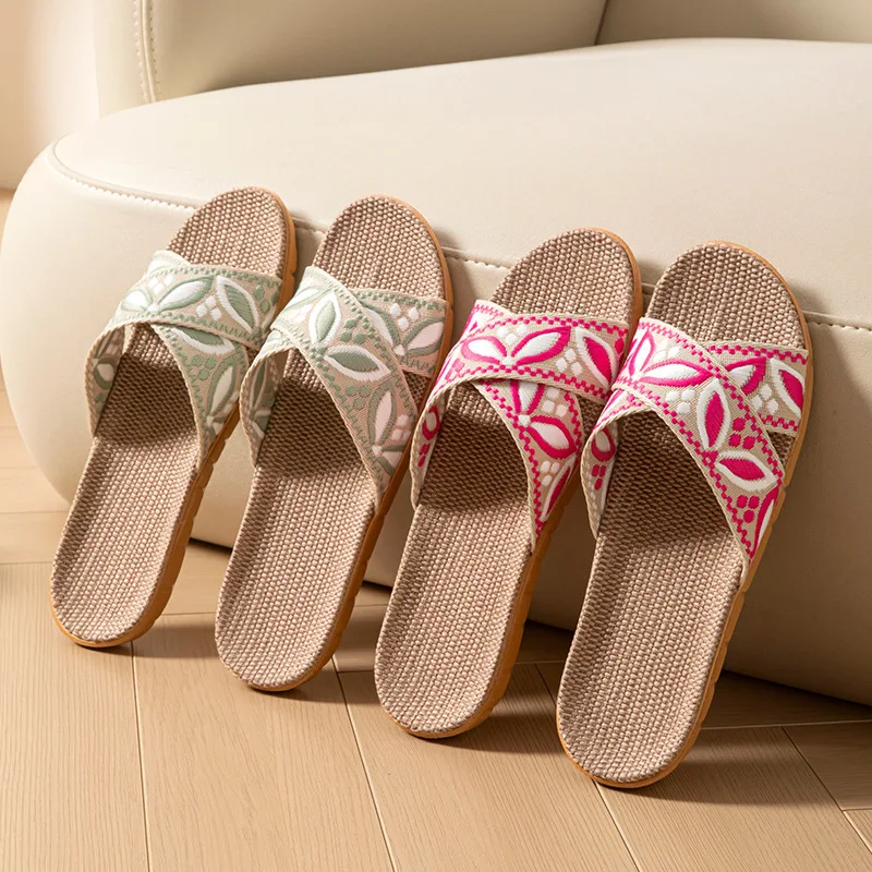 Linen Home Slippers Women Summer Casual Designer Shoes Ladies 2026 Elegant Hemp Indoor Slides Couple Soft Non-Slip Lightweight
Linen Home Slippers Women Summer Casual Designer Shoes Ladies 2026 Elegant Hemp Indoor Slides Couple Soft Non-Slip Lightweight