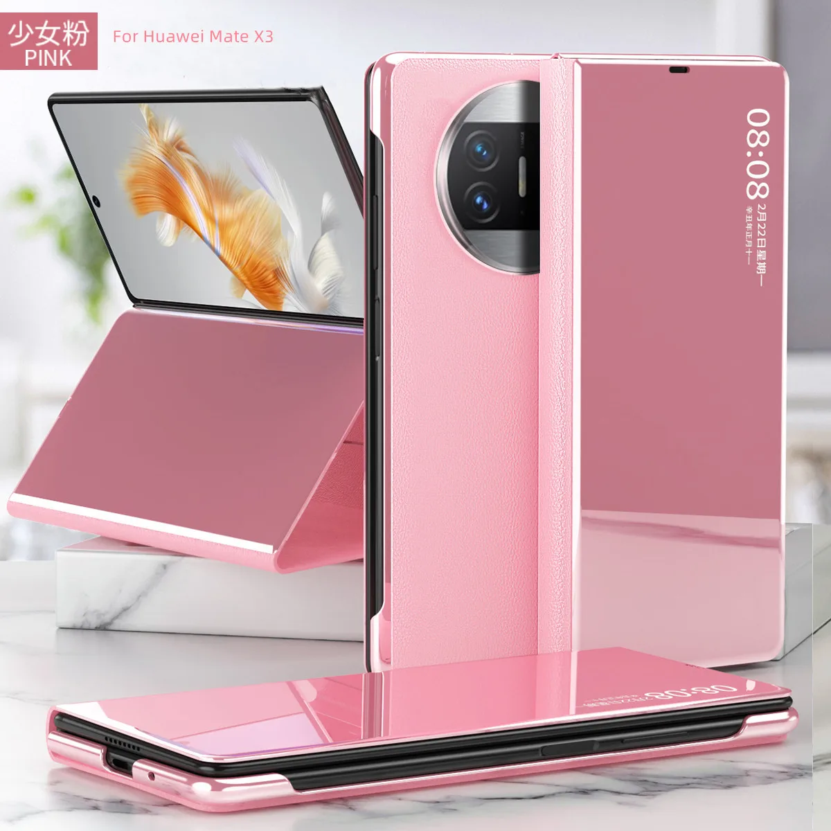 Smart Window Case Phone Cover For Huawei Mate X3 Plating Mirror Magnetic Suction Bracket Leather Shockproof Anti-drop X3 Case
Smart Window Case Phone Cover For Huawei Mate X3 Plating Mirror Magnetic Suction Bracket Leather Shockproof Anti-drop X3 Case