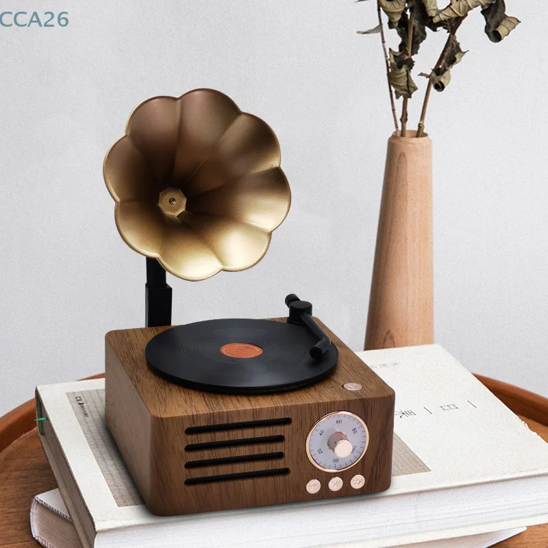 Retro Gramophone Bluetooth Speaker Portable Box Wireless Speaker Outdoor For Sound System TF FM Radio Music MP3 Subwoofer
Retro Gramophone Bluetooth Speaker Portable Box Wireless Speaker Outdoor For Sound System TF FM Radio Music MP3 Subwoofer