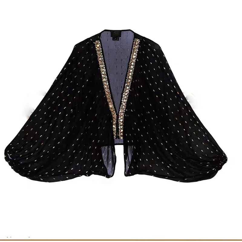 High Quality Spring And Summer New V-neck Exquisite Beading + Fixation Printed Batball Sleeves Women's Short Jacket M-L
High Quality Spring And Summer New V-neck Exquisite Beading + Fixation Printed Batball Sleeves Women's Short Jacket M-L