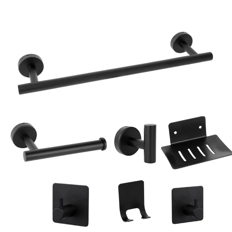 Stainless Steel Bathroom Hardware Set Single Towel Bar Tissue Holder Wall Mount Bath Accessories Storage Organizer Kit
Stainless Steel Bathroom Hardware Set Single Towel Bar Tissue Holder Wall Mount Bath Accessories Storage Organizer Kit