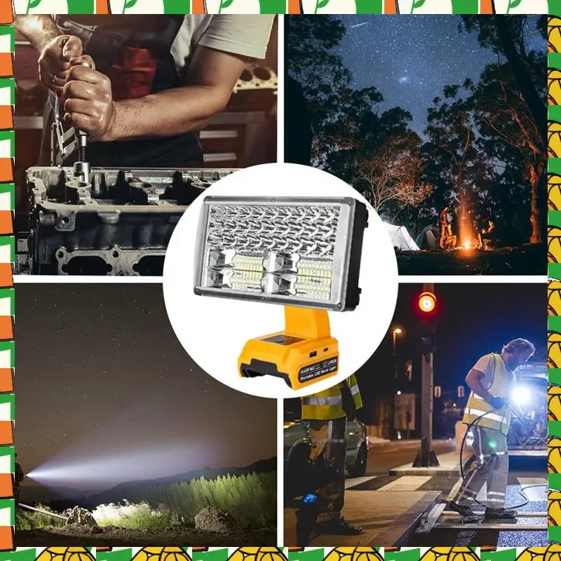 Professional Tool For 14.4-20V Batteries LED Work Light 30W 3300LM Flashlight LED Flood Light Cordless Handheld Spotlight
Professional Tool For 14.4-20V Batteries LED Work Light 30W 3300LM Flashlight LED Flood Light Cordless Handheld Spotlight
