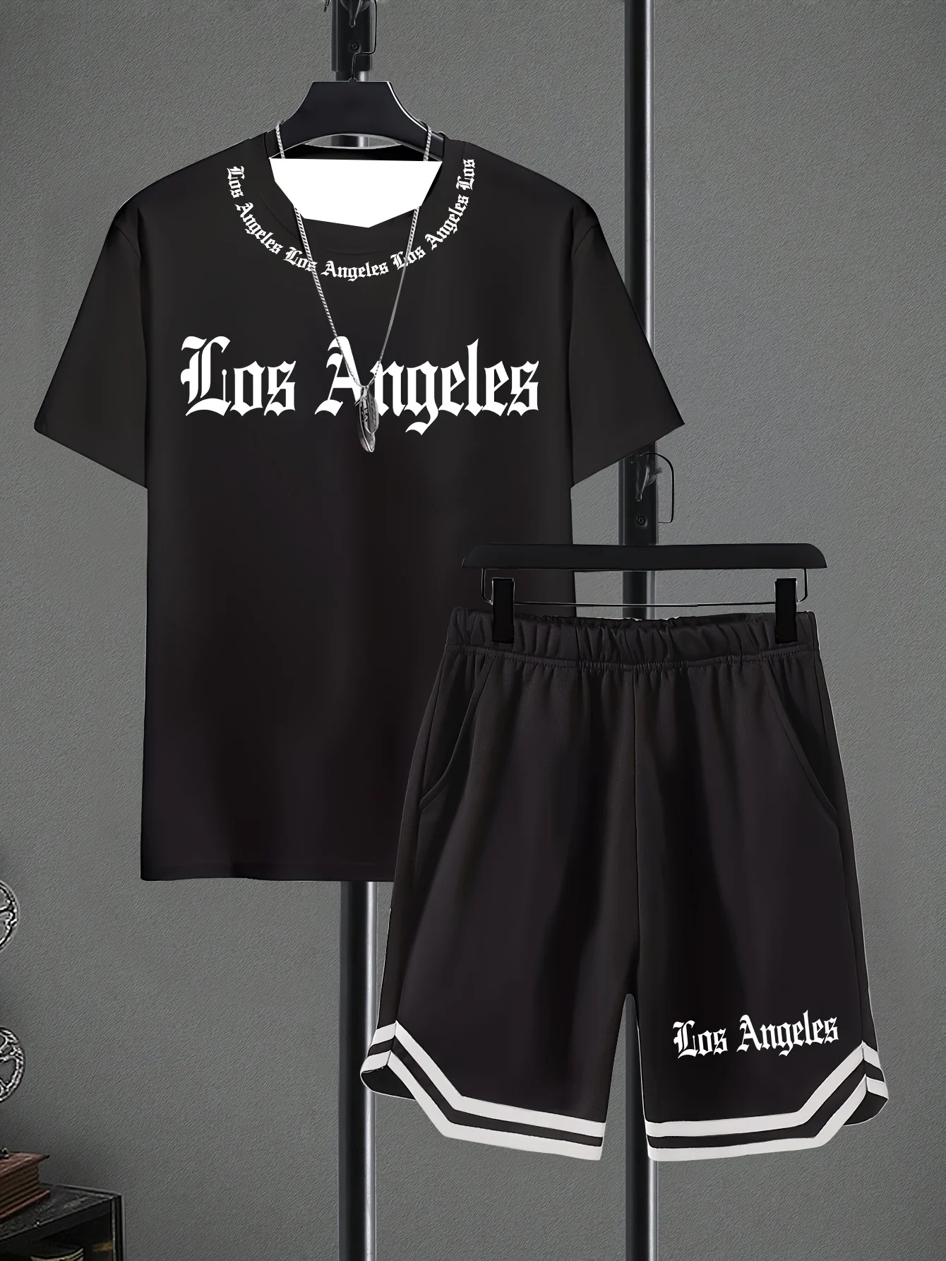 2026 New "Los Angeles Gothic" Men's Fashion Versatile T-shirt Set Suitable for Daily Wear and Competition Attire
2026 New "Los Angeles Gothic" Men's Fashion Versatile T-shirt Set Suitable for Daily Wear and Competition Attire