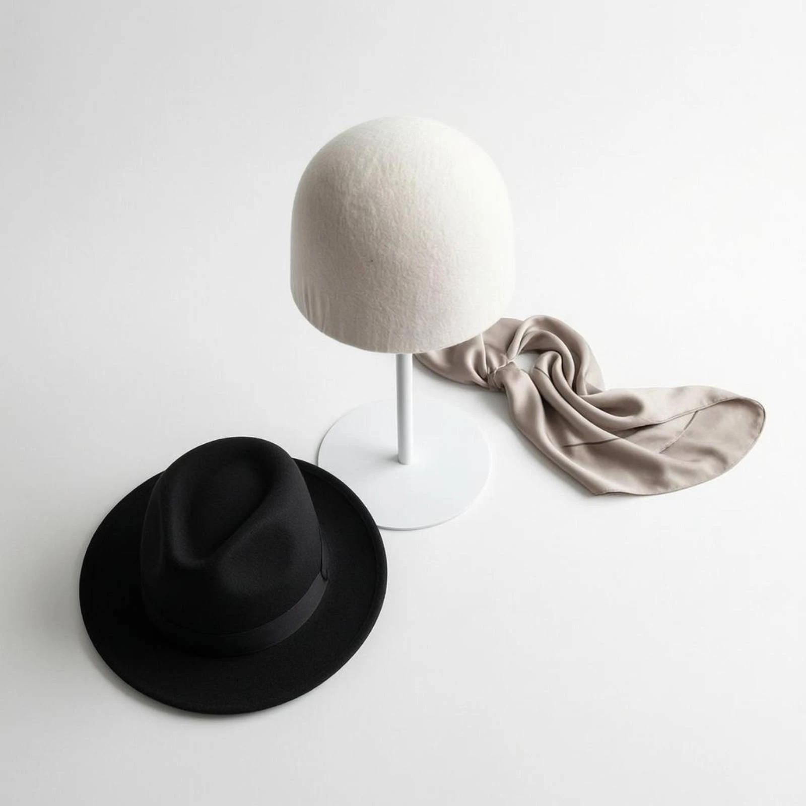Adjustable Hat Display Stand Metal Support Textile-Covered Hat Form White Base Lightweight
Adjustable Hat Display Stand Metal Support Textile-Covered Hat Form White Base Lightweight