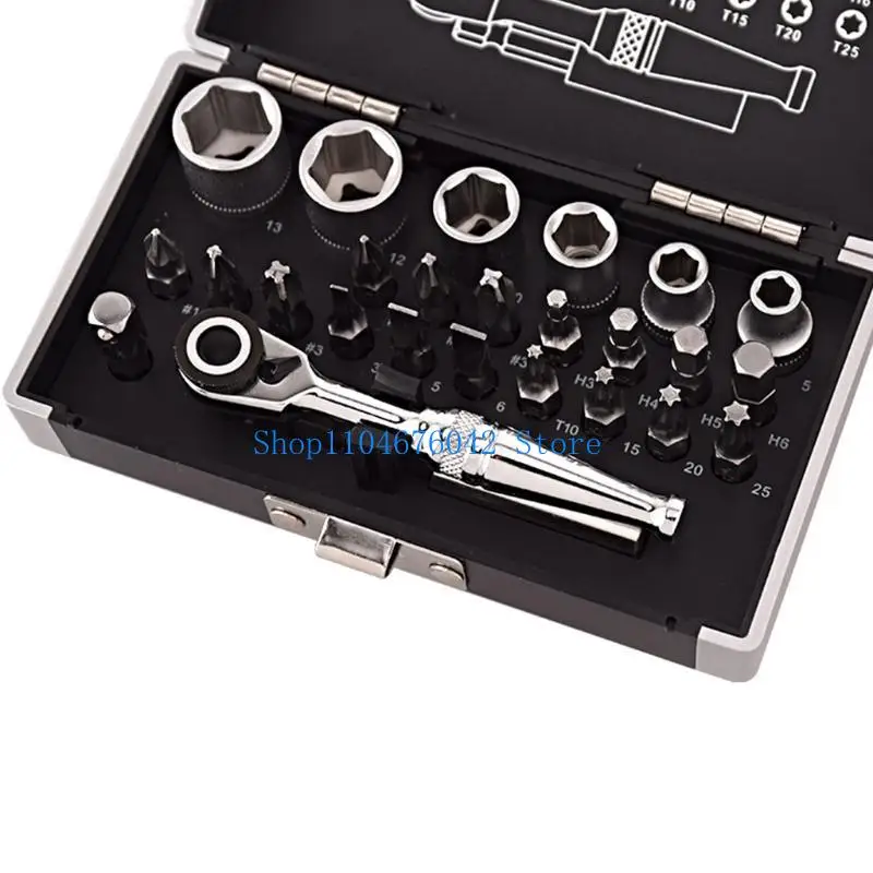 652F 26pcs Mini Ratchet Wrench Socket Bits 1/4'' Drive Spanner Tools for Bicycle
652F 26pcs Mini Ratchet Wrench Socket Bits 1/4'' Drive Spanner Tools for Bicycle