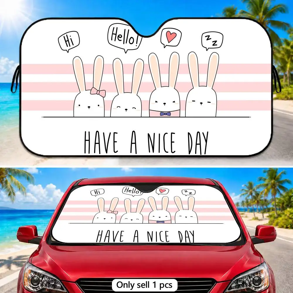 HAVE A NICE DAY Animal Sun Visor Reusable Foldable Aluminum Foil Sunshade UV Heat Insulation Cover for Car Front Windshield
HAVE A NICE DAY Animal Sun Visor Reusable Foldable Aluminum Foil Sunshade UV Heat Insulation Cover for Car Front Windshield