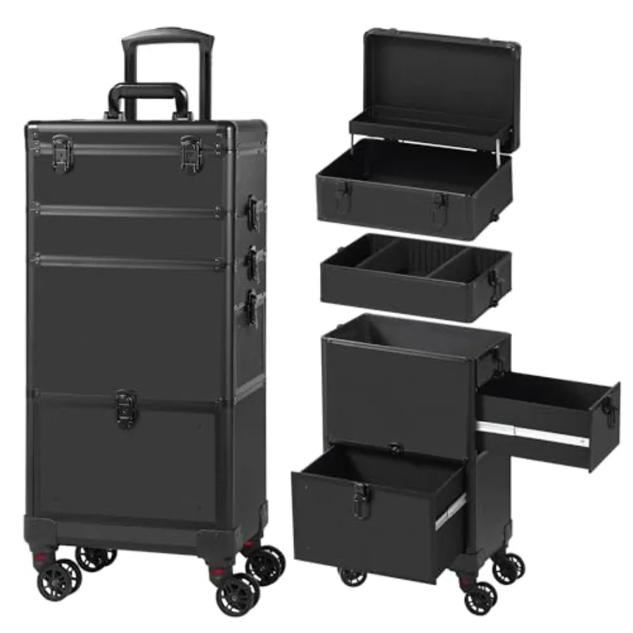 Makeup Train Case with Drawer Rolling Makeup Case Cosmetology Case on Wheels Gift Travel Makeup Organizers Professional Cosmeti
Makeup Train Case with Drawer Rolling Makeup Case Cosmetology Case on Wheels Gift Travel Makeup Organizers Professional Cosmeti