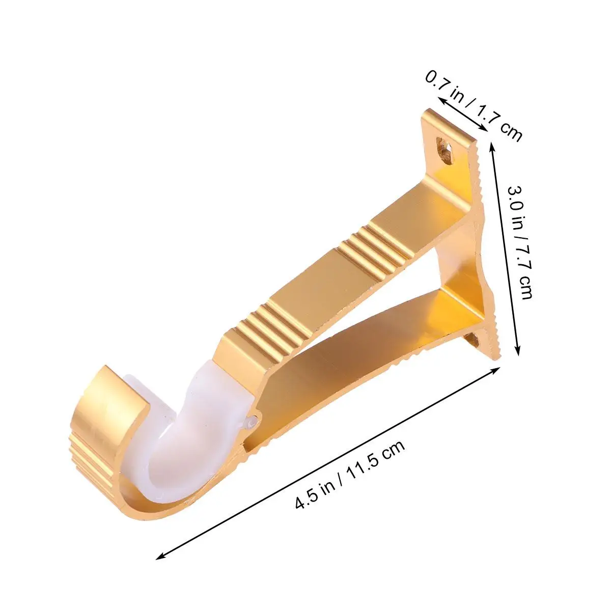 2 Pcs Curtain Rods Aluminum Alloy Bracket Dual Purpose Tracks Holder Golden Drapery
2 Pcs Curtain Rods Aluminum Alloy Bracket Dual Purpose Tracks Holder Golden Drapery