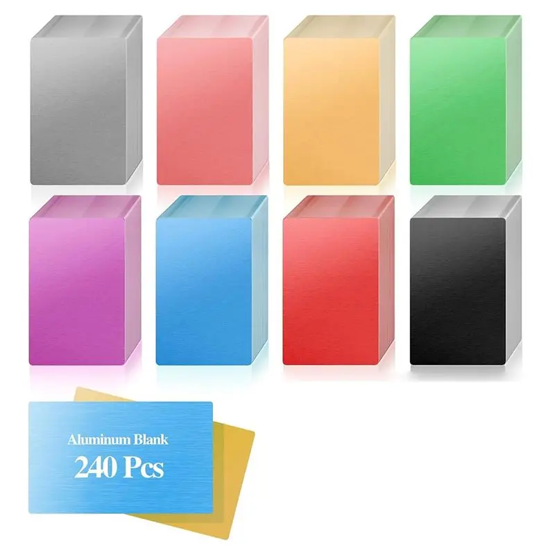 Stylish-Laser Engraving Blanks, 240Pcs Colorful Aluminum Alloy Sheets For CNC Engraving, Laser Crafting, Metal Business Cards
Stylish-Laser Engraving Blanks, 240Pcs Colorful Aluminum Alloy Sheets For CNC Engraving, Laser Crafting, Metal Business Cards