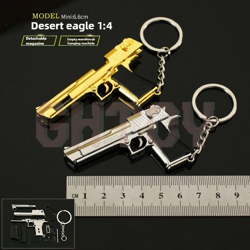 6cm/2.36in Mini Alloy Toy 1:4 Desert Eagle Hand Grab Detachable Small Gun Model Keychain Pendant Ornament Collection Desktop Boy
6cm/2.36in Mini Alloy Toy 1:4 Desert Eagle Hand Grab Detachable Small Gun Model Keychain Pendant Ornament Collection Desktop Boy