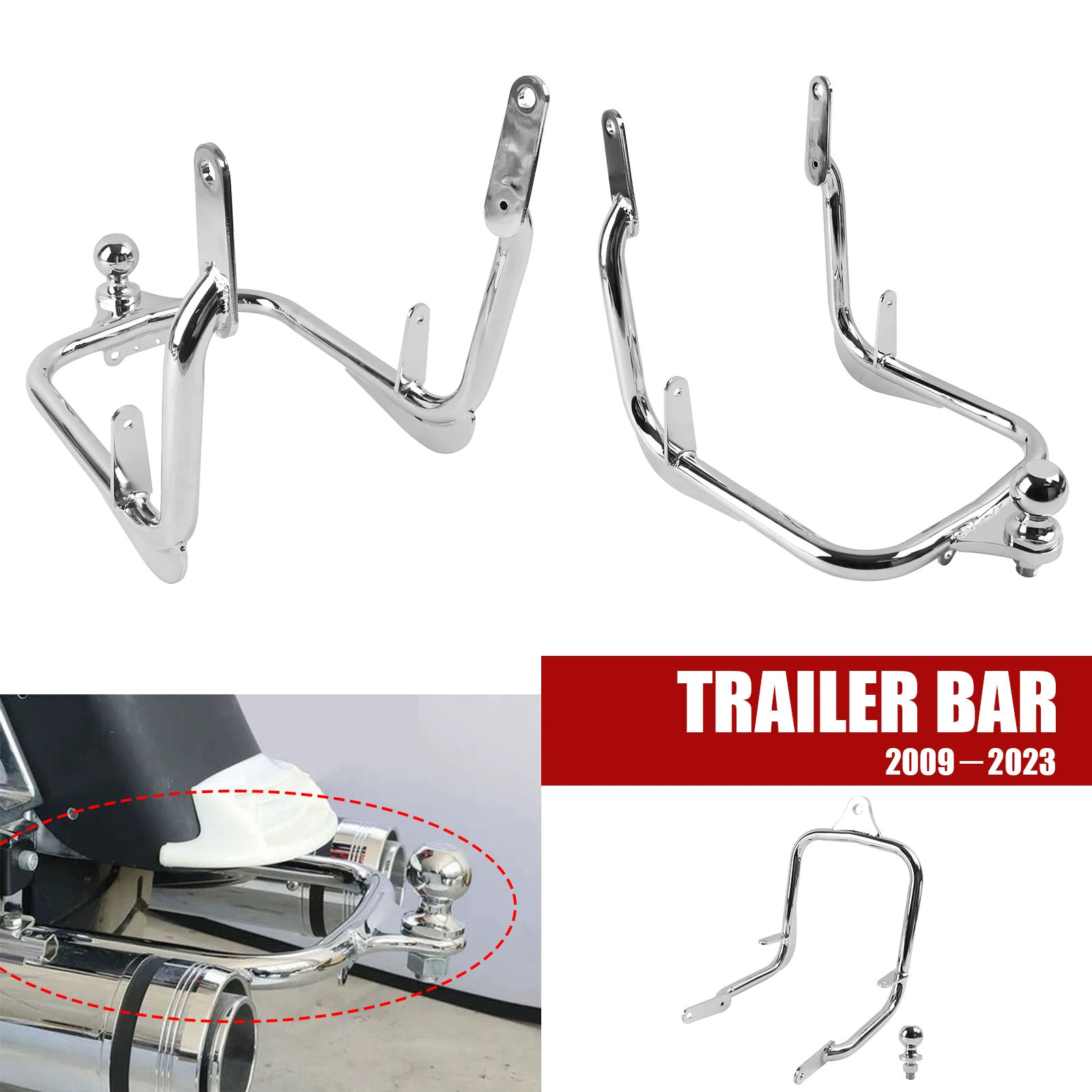 Motorcycle Chrome Trailer Hitch Tow for Harley Touring Electra Road King Street Glide Road Glide 2009-2023 2022 2021
Motorcycle Chrome Trailer Hitch Tow for Harley Touring Electra Road King Street Glide Road Glide 2009-2023 2022 2021