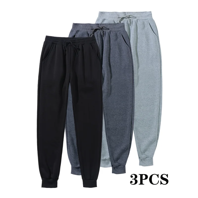 Men's Solid Color Fleece Joggers 3-Pack Winter Thermal Pants with Adjustable Drawstring and Cuffed Ankles
Men's Solid Color Fleece Joggers 3-Pack Winter Thermal Pants with Adjustable Drawstring and Cuffed Ankles