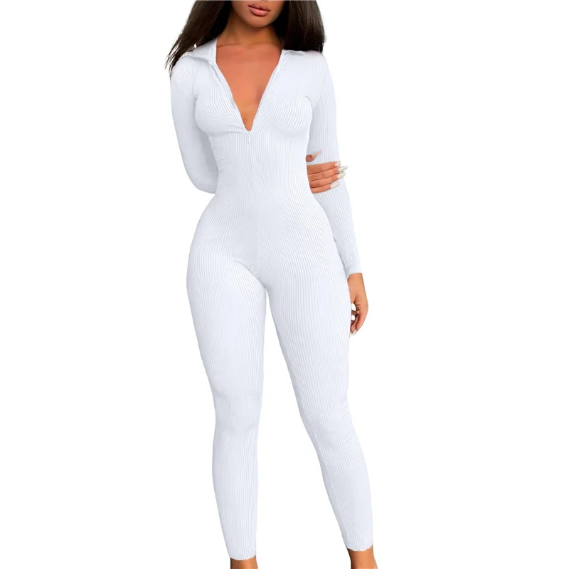 A09P Women Long Sleeve Ribbed Jumpsuit Zip Up Front Workout Bodycon Romper
A09P Women Long Sleeve Ribbed Jumpsuit Zip Up Front Workout Bodycon Romper