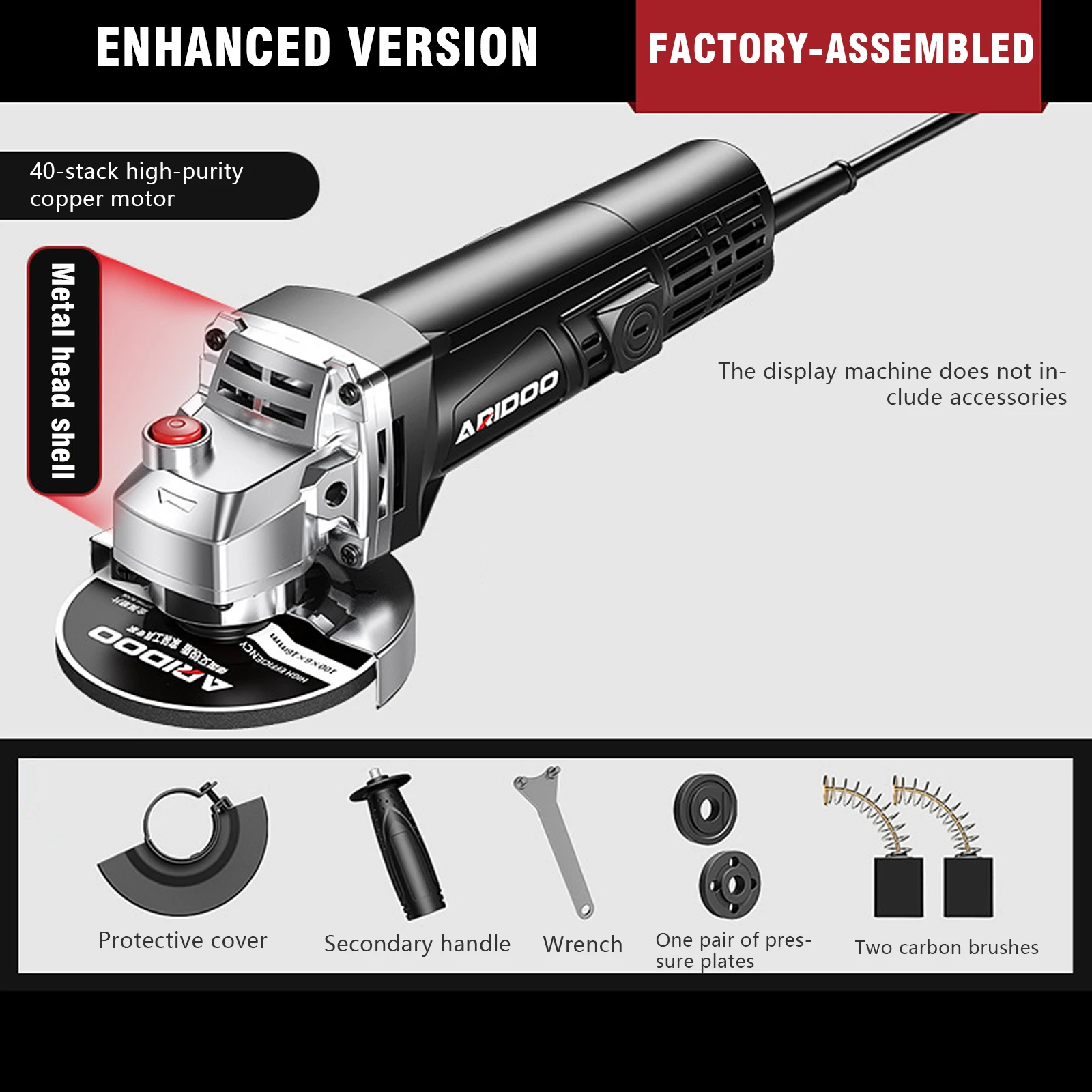 Multifunctional Angle Grinder Small Cutting Polishing Machine Hand Grinding Wheel Pure Copper Motor Household Use Tool
Multifunctional Angle Grinder Small Cutting Polishing Machine Hand Grinding Wheel Pure Copper Motor Household Use Tool