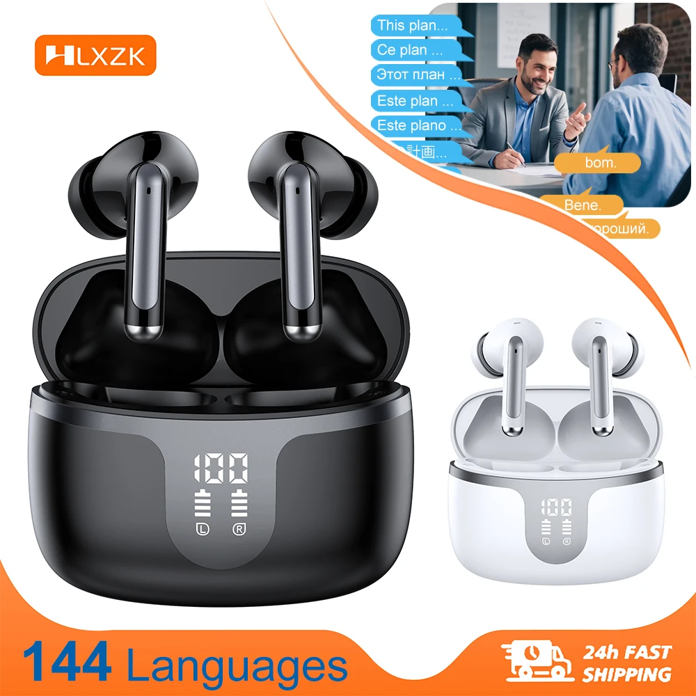 S48 Real Time Translator Headphones Wireless Bluetooth LED Power Display in Ear Headset with Smart Translation APP 144 Languages
S48 Real Time Translator Headphones Wireless Bluetooth LED Power Display in Ear Headset with Smart Translation APP 144 Languages