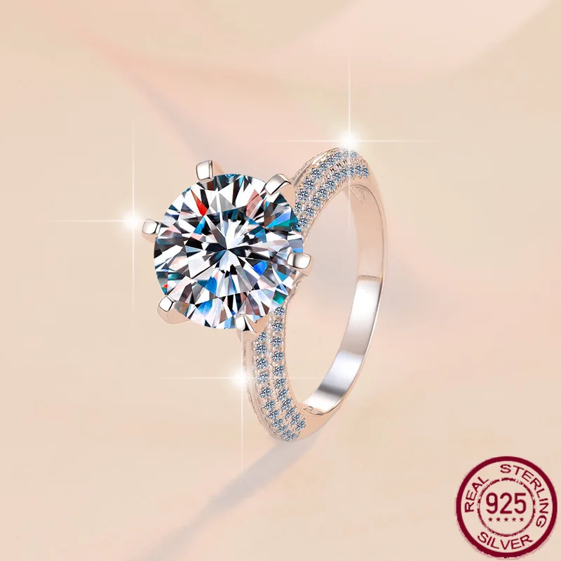 New 5-carat D-color moissanite ring luxury edition Half Wall Mountain Pigeon Egg S925 pure silver ring wedding jewelry
New 5-carat D-color moissanite ring luxury edition Half Wall Mountain Pigeon Egg S925 pure silver ring wedding jewelry