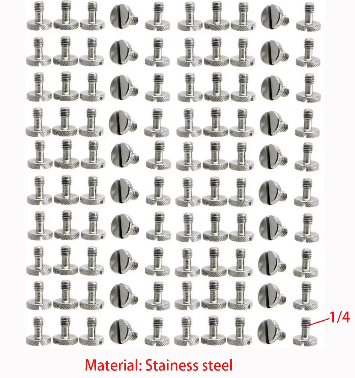 100x Stainless Steel Screws 1/4" Tripod Quick Release QR Plate Camera Flathead Slot (pack of 100), 1/4-20 screws
100x Stainless Steel Screws 1/4" Tripod Quick Release QR Plate Camera Flathead Slot (pack of 100), 1/4-20 screws