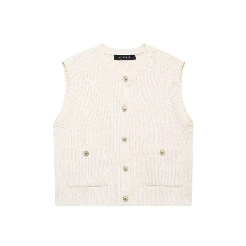 Универсальный вязаный жилет Bla, осень 2024, Новое поступление, женский дизайн с пуговицами, утягивающий топ для поездок на работу, стандартная длина
Универсальный вязаный жилет Bla, осень 2024, Новое поступление, женский дизайн с пуговицами, утягивающий топ для поездок на работу, стандартная длина