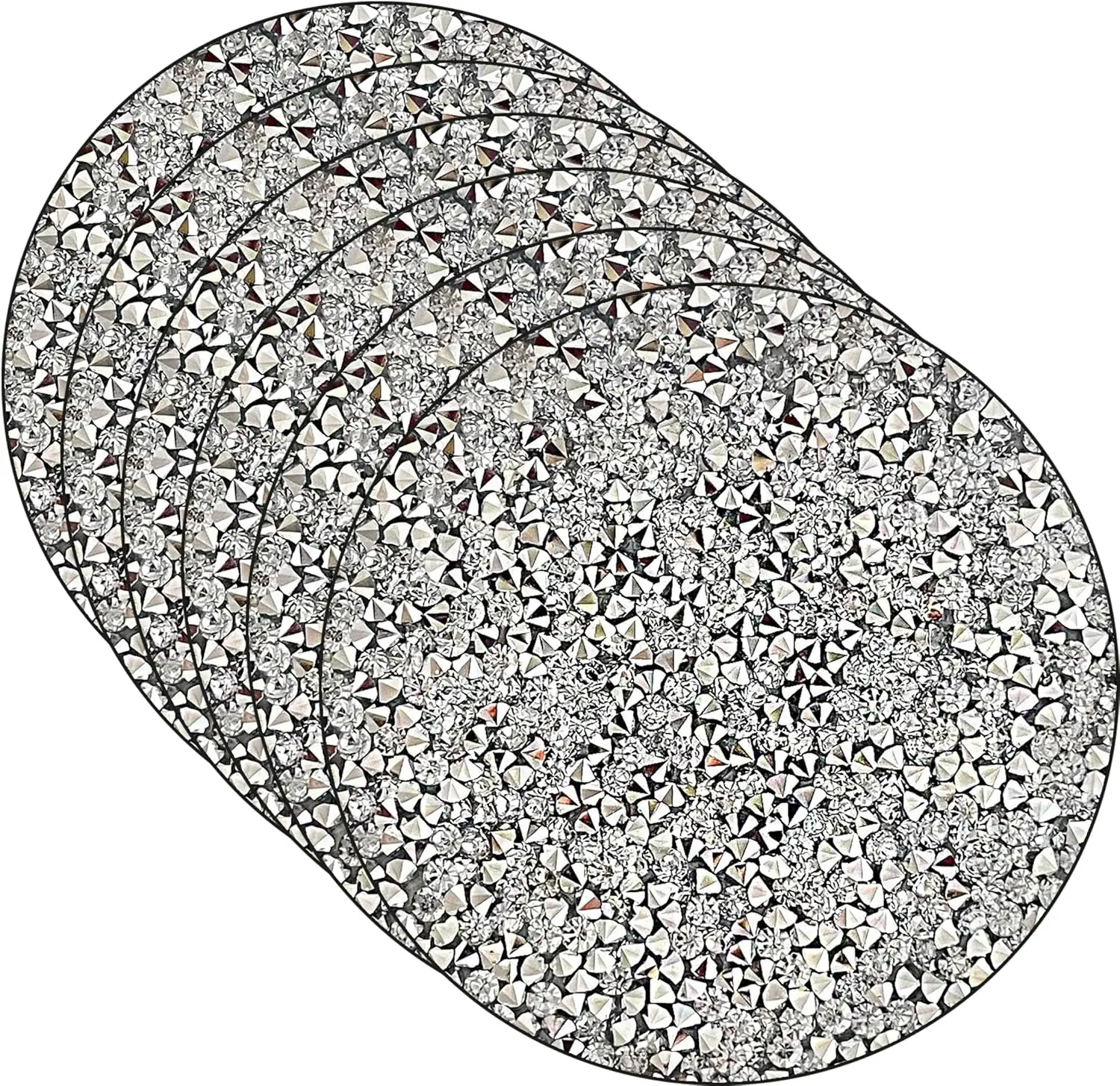 Rhinestone Placemats Set of 6, 15 Inch Round Heat Resistant Sparkly Bling Table Mats for Dining and Home Decor
Rhinestone Placemats Set of 6, 15 Inch Round Heat Resistant Sparkly Bling Table Mats for Dining and Home Decor