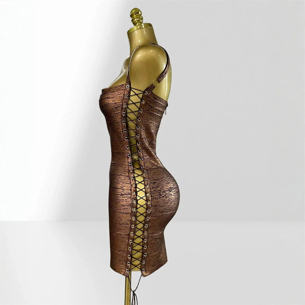 Stylish Sexy Gold Embossed Hollow out Belted Dress Fashionable Party Music Festival Outfit High Waist Sleeveless Spring Dress
Stylish Sexy Gold Embossed Hollow out Belted Dress Fashionable Party Music Festival Outfit High Waist Sleeveless Spring Dress