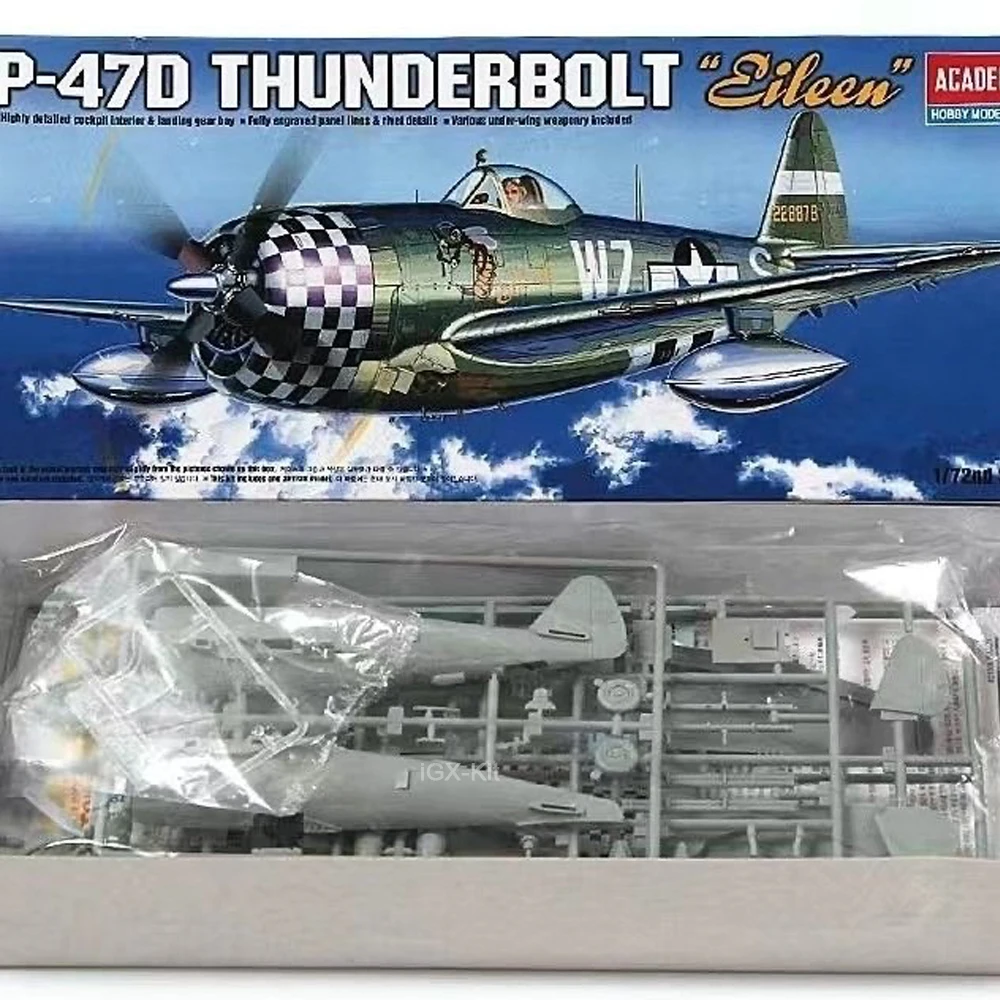 Academy 12474 1:72 Scale US P47 P-47D Thunderbolt Fighter Airplane Plane Plastic Model Building Kit Hobby Craft
Academy 12474 1:72 Scale US P47 P-47D Thunderbolt Fighter Airplane Plane Plastic Model Building Kit Hobby Craft