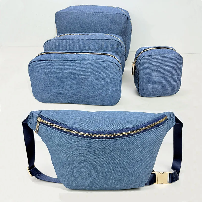 Jean Bags Stationery Storage Bag Blue Casual Denim Ladies Cosmetic Bag Travel Personality Pouch fanny back
Jean Bags Stationery Storage Bag Blue Casual Denim Ladies Cosmetic Bag Travel Personality Pouch fanny back