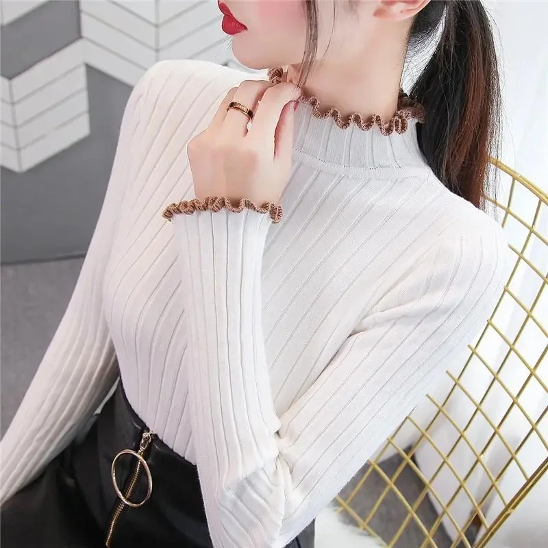 2023 Autumn Winter Thick Warm Sweater Women Half High Collar Cashmere Sweater Korean Solid Green Casual Basic Pullover Knitwear
2023 Autumn Winter Thick Warm Sweater Women Half High Collar Cashmere Sweater Korean Solid Green Casual Basic Pullover Knitwear