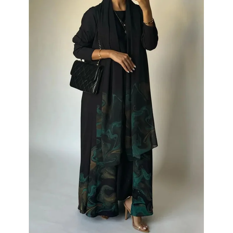JINIA Open Front Muslim Abaya Turkey Kaftan Full Sleeve Loose Printed Maxi Dress Women Islamic Clothing
JINIA Open Front Muslim Abaya Turkey Kaftan Full Sleeve Loose Printed Maxi Dress Women Islamic Clothing