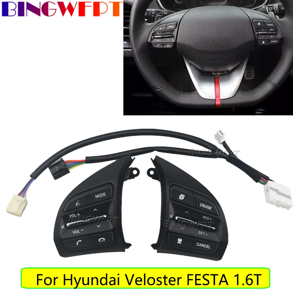 Car Steering Wheel Button For Hyundai Overseas 2017 GT 2019 Veloster FESTA 2018 1.6T Volume Telephone Cruise Control Key Switch
Car Steering Wheel Button For Hyundai Overseas 2017 GT 2019 Veloster FESTA 2018 1.6T Volume Telephone Cruise Control Key Switch