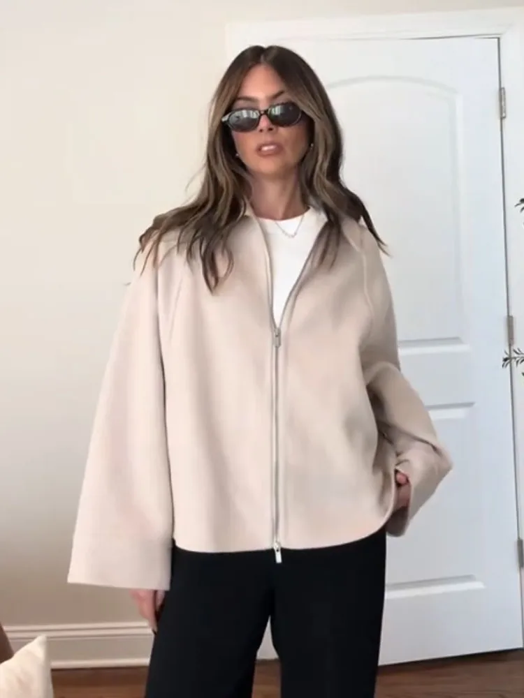 HH женское осенне-зимнее новое черное классическое теплое короткое шерстяное пальто с лацканами, тонкое и универсальное темпераментное пальто